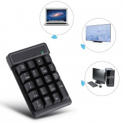 Mini Wireless 2.4G 19-keys Pad Numeric Number Keypad Keyboard for Mac PC Laptop