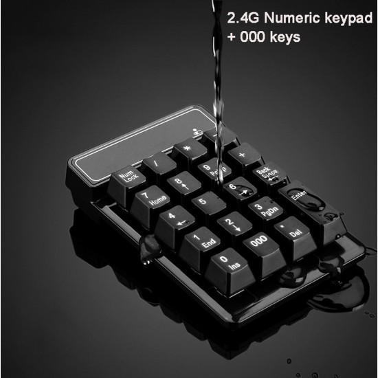 Mini Wireless 2.4G 19-keys Pad Numeric Number Keypad Keyboard for Mac PC Laptop