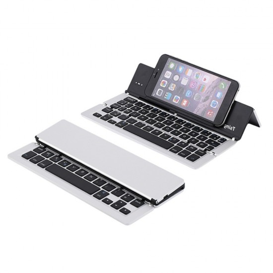 Foldable Aluminum Bluetooth Wireless External Keyboards for Mobile Phone Tablet