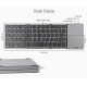 Ultra Mini Bluetooth Three Layers Folding wireless Keyboard with Touchpad Grey