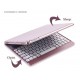 iPad 10.2/ 7th 2019 360 Rotation Aluminum Bluetooth Keyboard with Backlit Silver