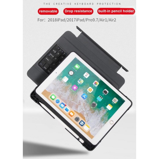 New iPad Pro 11 inch 2018 Removable Bluetooth Keyboard with Drop Resistance Case