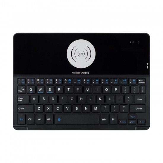 New 2019 iPad 10.2 inch 7th Bluetooth Keyboard Case with Qi Wireless charging