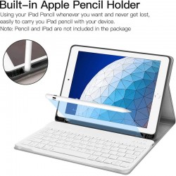 iPad 10.2 inch 2019 /iPad Air 3/Pro 10.5  wireless bluetooth removeable keyboard with case Pencil slot