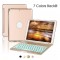 iPad Pro 10.5 2017 2019 Bluetooth Aluminum Keyboard Case Cover with Backlit Gold