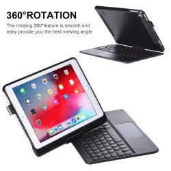 iPad 7th / 10.2 Air 3 2019/ Pro 10.5 2017 360 degree Rotating Led Backlit Bluetooth Touchpad Keyboard