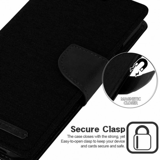 iPhone 11 Pro Max MERCURY Goospery Canvas Flip Wallet Case black 6.5 inches