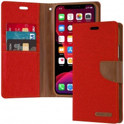 Goospery iPhone 11 Canvas Wallet Case 6.1 inches Stand Flip Cover