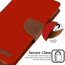 Goospery iPhone 11 Pro Max Stand Flip Canvas Wallet Case Cover 6.5"