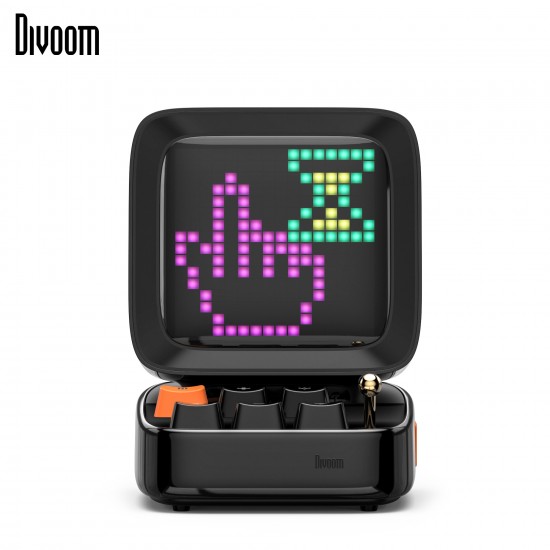 Ditoo Retro Pixel Art Bluetooth Speaker With DRY LED App Controlled Screen-Black