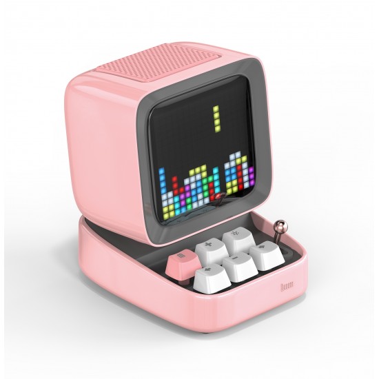 Ditoo Retro Pixel Art Bluetooth Speaker With DRY LED App Controlled Screen-Pink