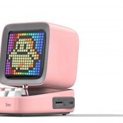 Ditoo Retro Pixel Art Bluetooth Speaker With DRY LED App Controlled Screen-Pink