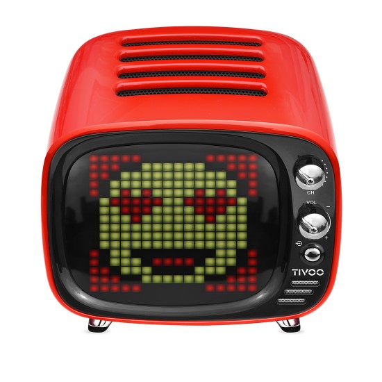 Divoom Tivoo Smart Pixel Art LED Bluetooth Speaker Clock Alarm for Android iOS-Red