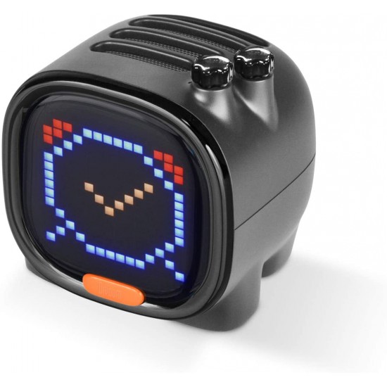 Timoo LED Pixel Art Smart Alarm Clock Bluetooth Speaker with App Control-Black