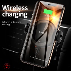 Smart infrared Sensor Car Phone Holder Fast QI Wireless Charger Air Vent Mount