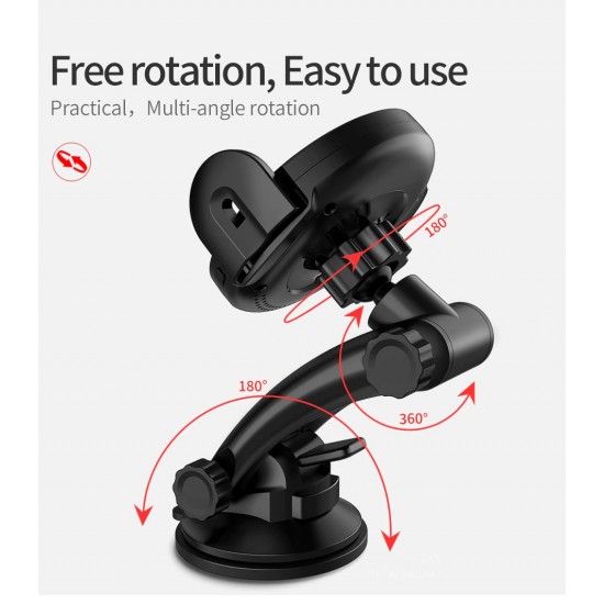 Smart infrared Sensor Car Phone Holder Fast QI Wireless Charger Air Vent Mount