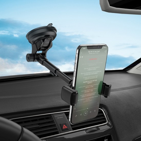 HOCO universal rotation Car Dashboard Windshield Cell Phone Holder Stand for 4.5-6.5"