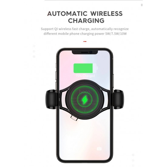 Wireless Fast Charger Charging Air Vent Adjustable Phone Navigation Car Holder