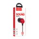 Wired earphones universal 3.5mm with mic 1.2m-Red