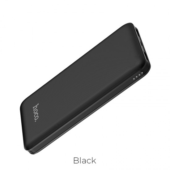 Slim 10000mAh Mobile Phone Power bank  with dual USB port 2.1A output Black