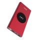 Ultra Thin 10000mA Wireless Charger Dual USB with Digital Display Portable Red