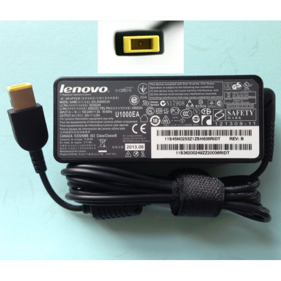 Original Lenovo Thinkpad 65W 20V 3.25A x240 B50 USB/Square tip laptop adapter