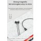 Magnetic In Ear Bass Lightweight Neckband Fitness Gym Sports Bluetooth Wireless Earphones with Mic Black