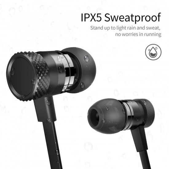 Neckband Bluetooth Headphones in-Ear Sport Wireless Earphones with Mic for phone