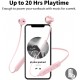 Wireless Bluetooth 5.0 Sport Gym Running Headphones Magnetic  with Mic Pink