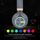 Bluetooth Foldable Headphones Gaming Wireless Headsets with LED Glow with Mic Grey