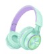 Bluetooth Fordable Headphones Wireless Headsets with 7 Color LED Light For phone-Mint