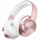 40 Hours Playtime Wireless Headphones Bluetooth Over Ear Headsets with Mic Rose Gold