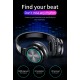 Wireless Headphones Bluetooth 5.0 Foldable Headphone Headset with Mic Led Black