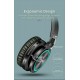 Wireless Headphones Bluetooth 5.0 Foldable Headphone Headset with Mic Led Black