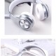 Bluetooth wireless Headset Headphone Foldable Support AUX-in/TF Silver