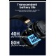 Bluetooth 5.0 Headphone Headset Earphone Colorful LED Light Touch Control-black