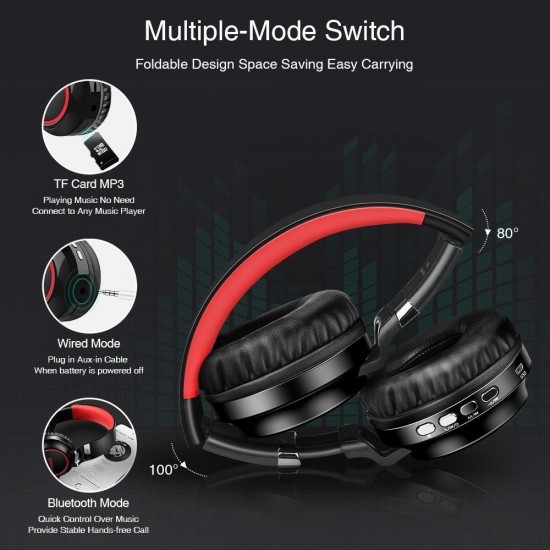 Bluetooth Headphone Wireless 7 Colors Glowing 20 Hrs Music Time Headset With MIC