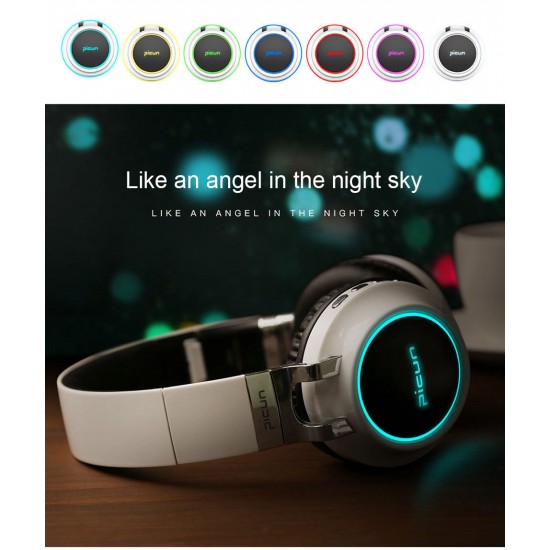 Bluetooth Led Flashing Colorful Foldable Wireless Headset Headphones