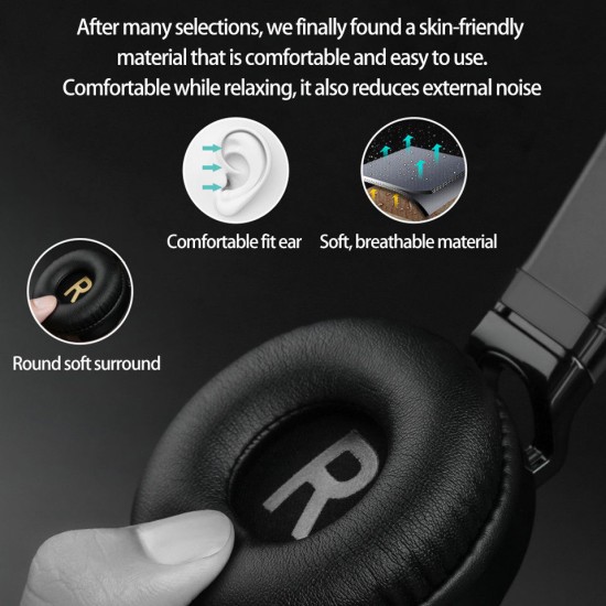 Headset Adjustable Foldable Headphone 4D Sound Deep Bass Earphone with Mic