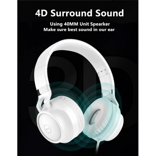 Wired Stereo Surround Sound Bass Noise Cancelling Headphones Headset