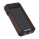 12000 mAh Solar Power Bank Charger Dual USB Waterproof  with Dual LED Flashlight