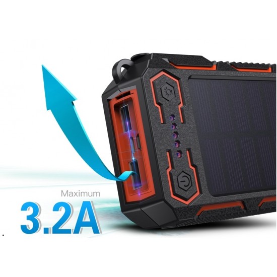 Waterproof 26800mah solar portable charger power bank for trip outdoor Camping