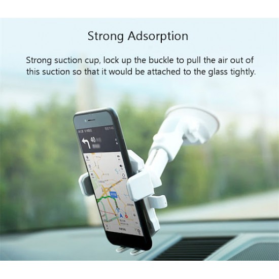 Universal 360° Car Windscreen Dashboard Holder Mount for Samsung iPhone White