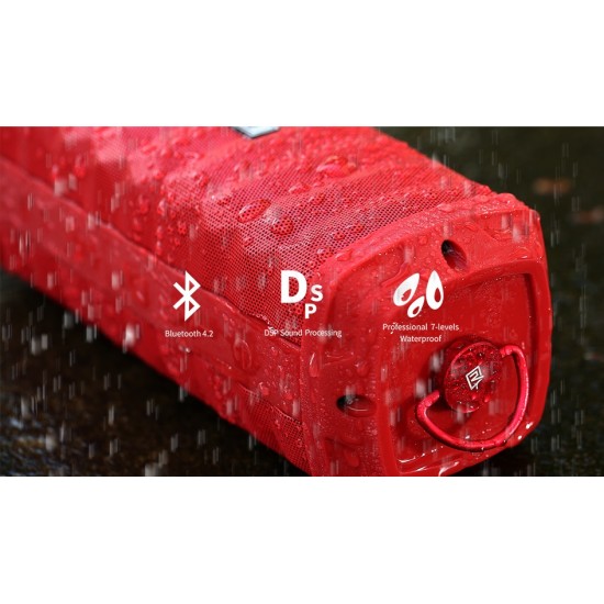 Party Outdoor Wireless Bluetooth Speaker IPX7 Level Waterproof 4000mAh-Red