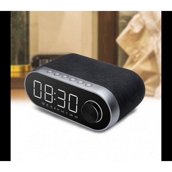 Wireless Bluetooth Speakers Dual Alarm Clock Support Playback FM/TF Card Aux USB