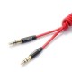 REMAX 1M 3.5mm AUX  Auxiliary Cord Male To Male to Male Stereo Audio cord Cable Red