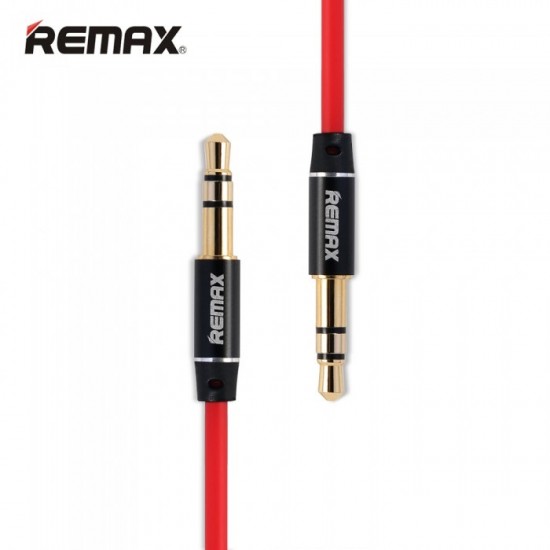 REMAX 1M 3.5mm AUX  Auxiliary Cord Male To Male to Male Stereo Audio cord Cable Red