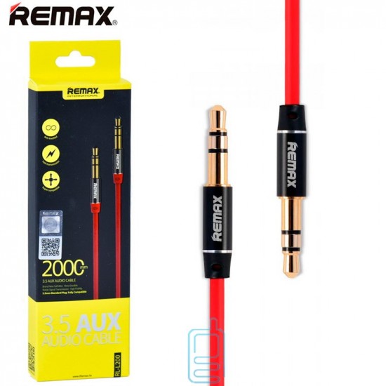 REMAX 2 METER 2M 3.5mm AUX Auxiliary Cord Stereo Audio Cable Red