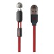 2 in 1 Lightning Micro USB Cable Charger Magnetic Cable for iPhone Samsung Red