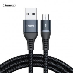 REMAX Micro USB Colorful Light 2.4A fast charge Data cable 1 Meter-Black